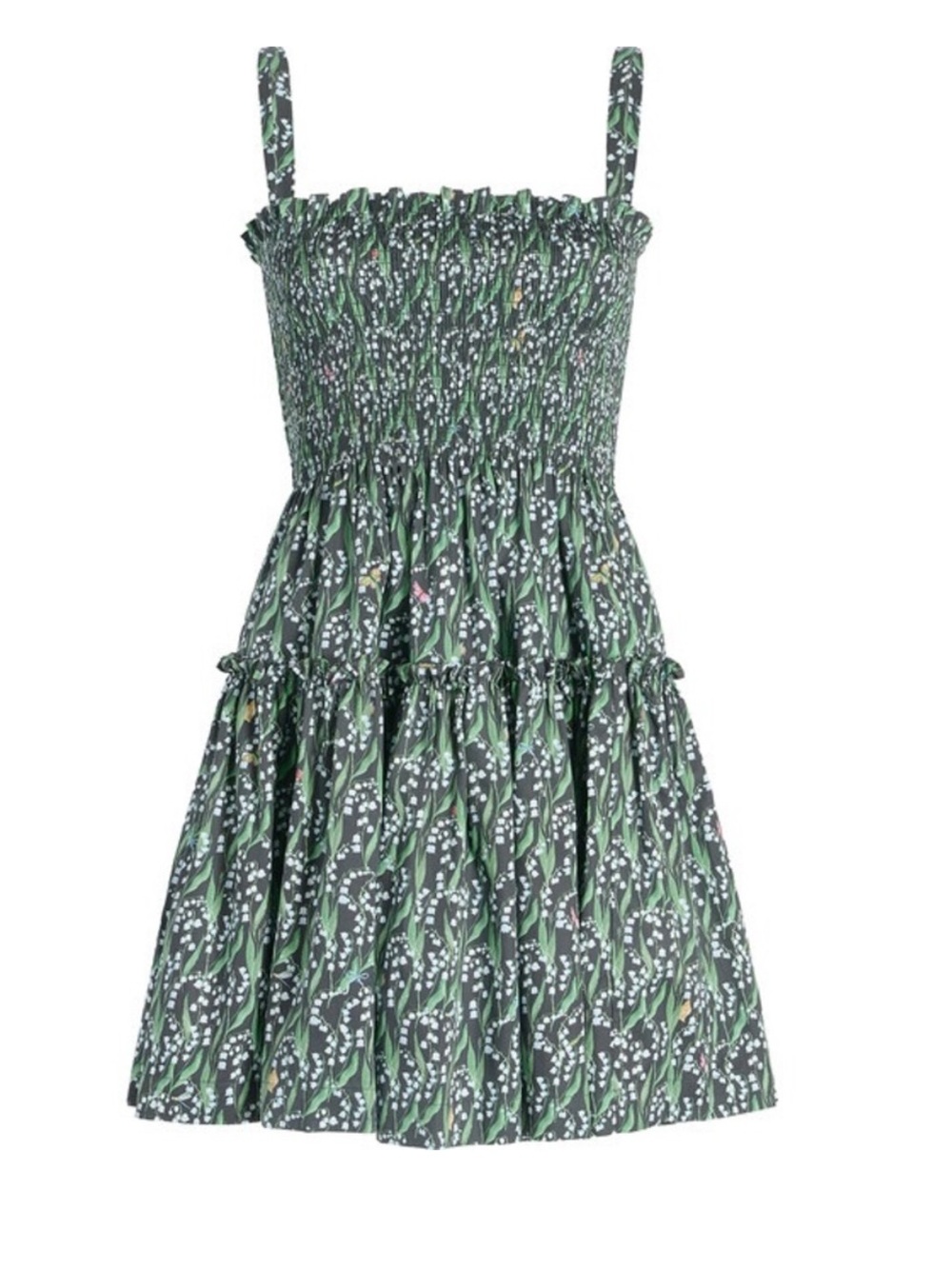 Hill House The Seraphina Mini Nap Dress in Black Lily of the Valley